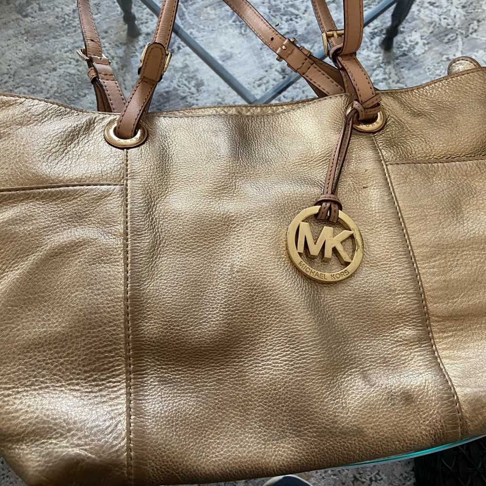 Gold Michael Kors Purse